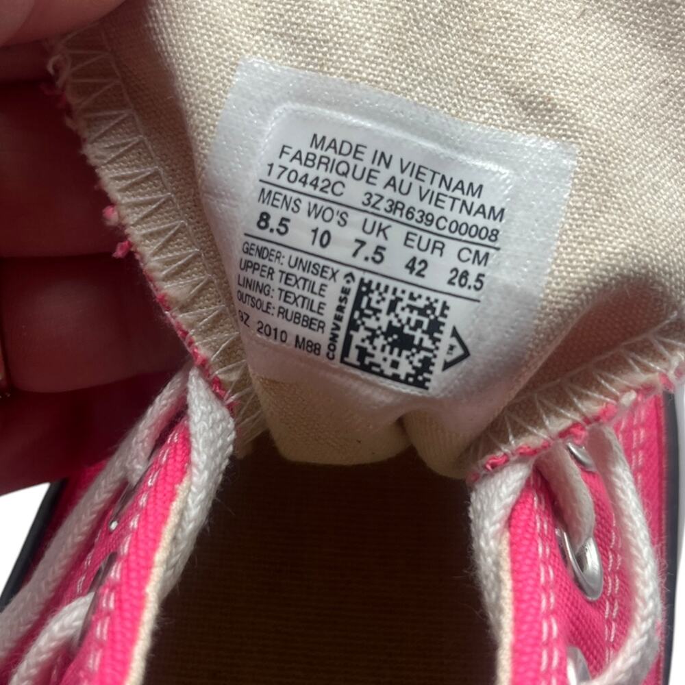 Converse Run Star Motion Neon Pink Platform Sneakers Low Top Womens 10 Mens 8.5 - Picture 7 of 7